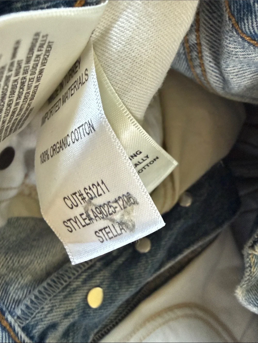 AGOLDE Stella Long Inseam Denim Shorts Cut Off Sz 25 100% Organic Cotton